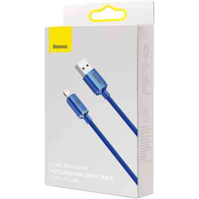 Дата кабель USB 2.0 AM to Lightning 2.0m 2.4A blue Baseus (CAJY000103) Вінниця