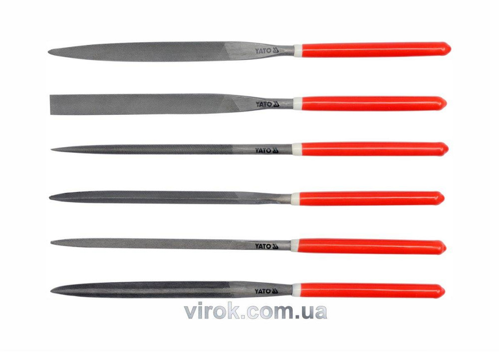 Надфілі YATO : L= 180/85 мм, b= 5 мм. Набір 6 шт. [25/100] Одеса - фото 1