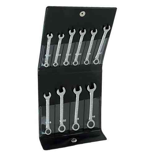 Набор ключей дюймовых комбинированных миниатюрных TOPTUL 10 шт. (5/32"-7/16") GBBA1001 Одеса