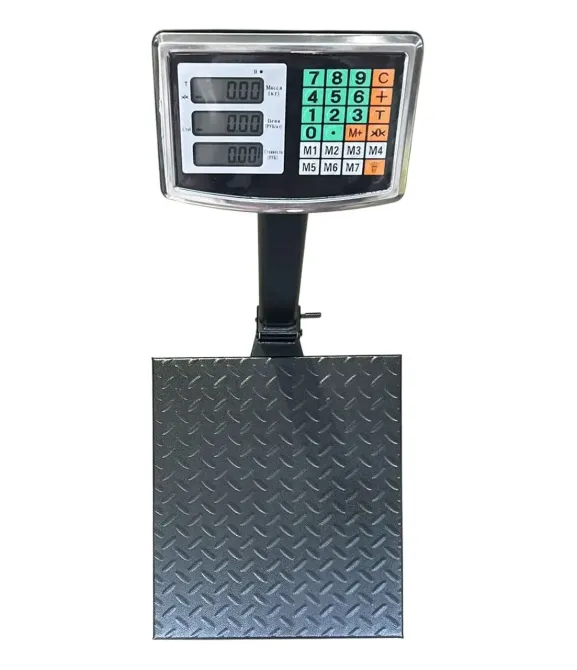 Весы электронные напольные 300 кг с платформой 40×50 см, металлический корпус, стойка, подсветка Одесса - изображение 1