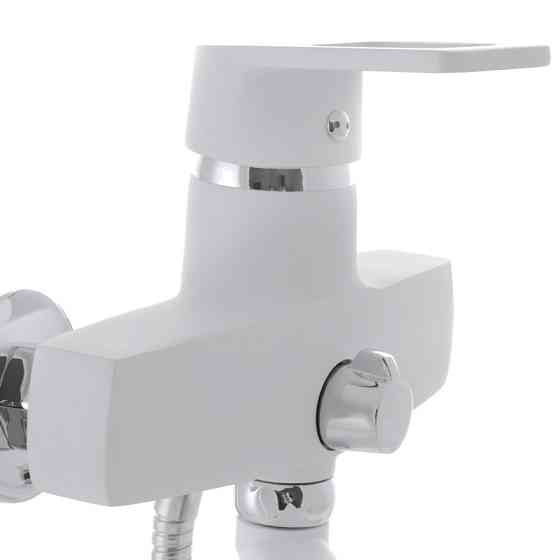 Смеситель для ванны Zerix Z2230-7 с белым покрытием Харьков