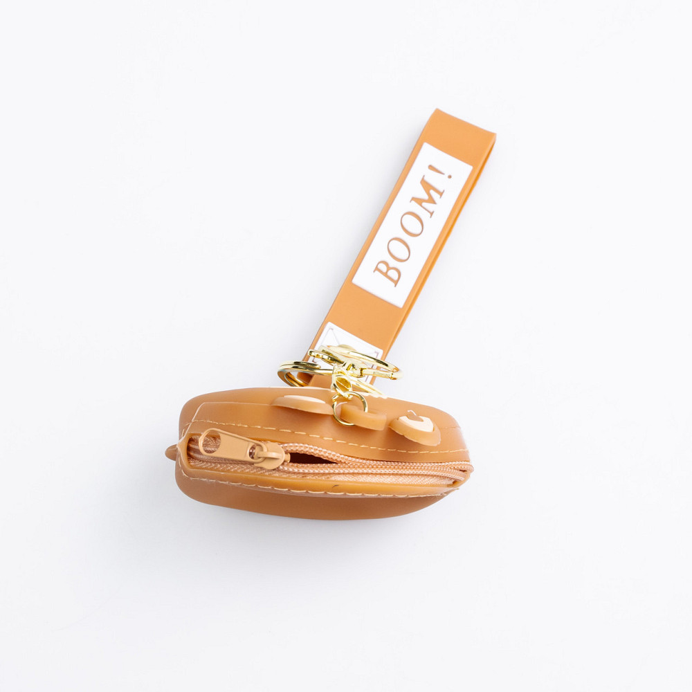 Дитячий гаманець-брелок Лабубу 7,5×7×2,5 (см з ремінцем і карабіном Бежевий HP-55-15BR Київ - фото 2