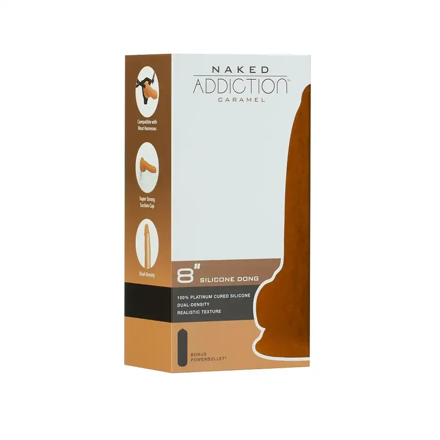 Фалоімітатор ADDICTION Dual Density Silicone Dildo Caramel 8″, присоска, діаметр 4,3 см, віброкуля в Львів - фото 10