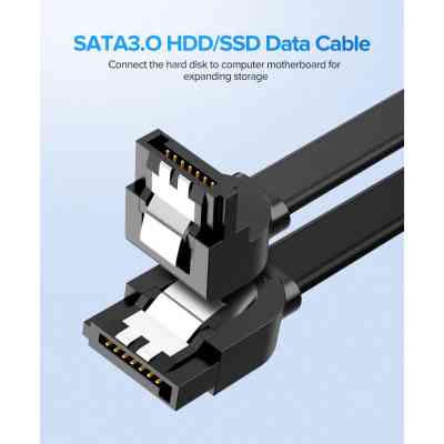 Кабель для передачі даних SATA 3 Data Cable 0.5m 90° corner US217 Black Ugreen (30797) Вінниця