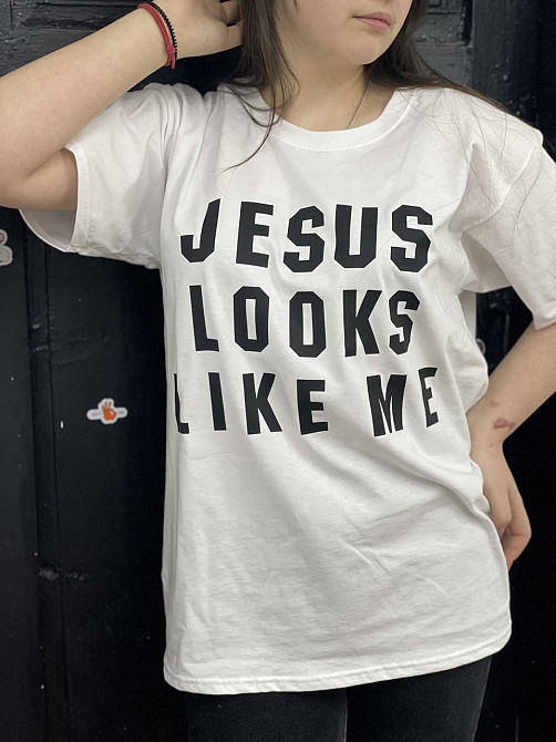 Футболка оверсайз JESUS LOOKS LIKE ME Чернівці - фото 4