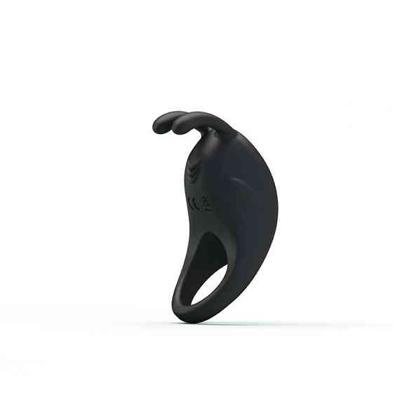 Эрекционное виброкольцо Pretty Love Rabbit Vibrator с клиторальной стимуляцией, черное Sex Aura Киев