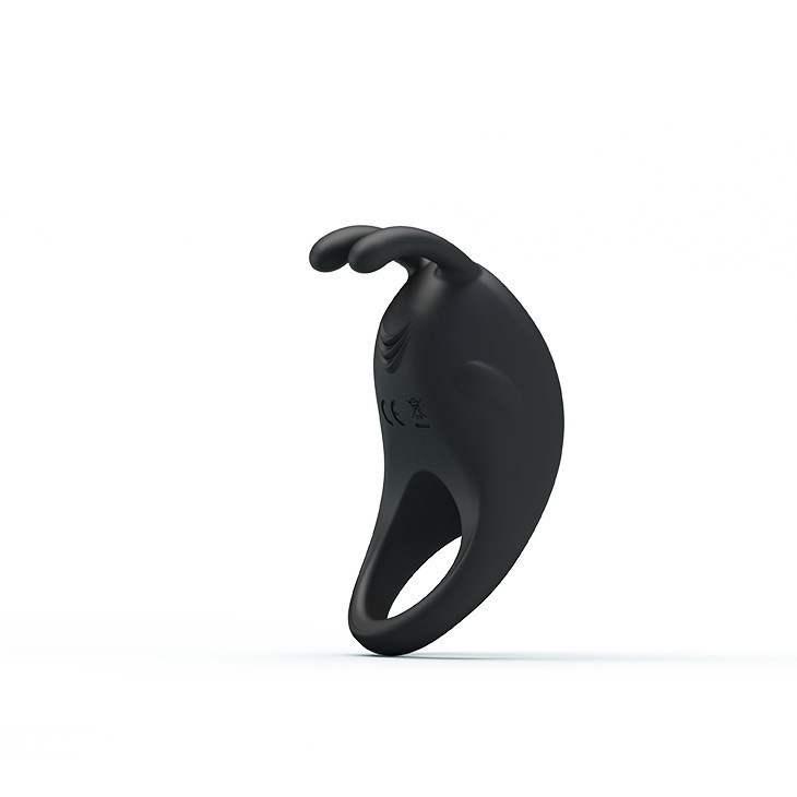 Эрекционное виброкольцо Pretty Love Rabbit Vibrator с клиторальной стимуляцией, черное Sex Aura Киев - изображение 4