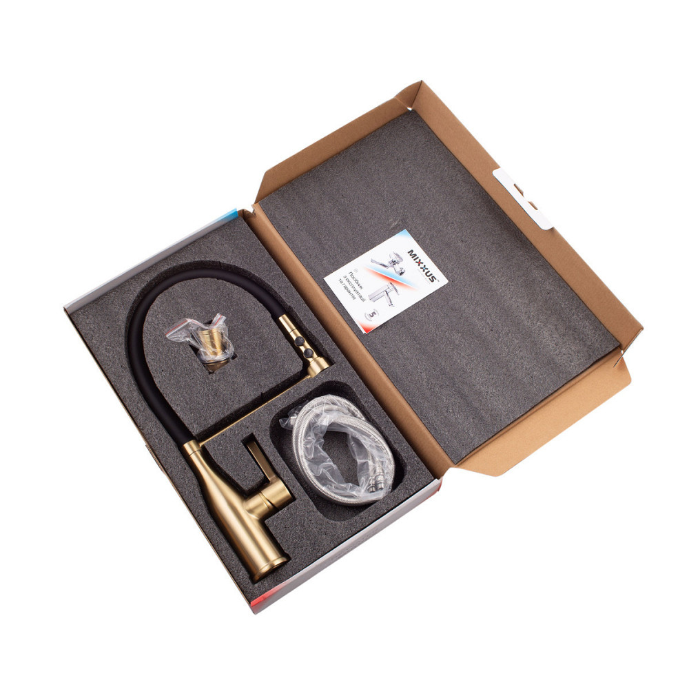 Змішувач для кухні Mixxus Premium Summer 017 BRUSHED GOLD REFL.BLACK   ( MI6964 ) 22465 Харків - фото 2