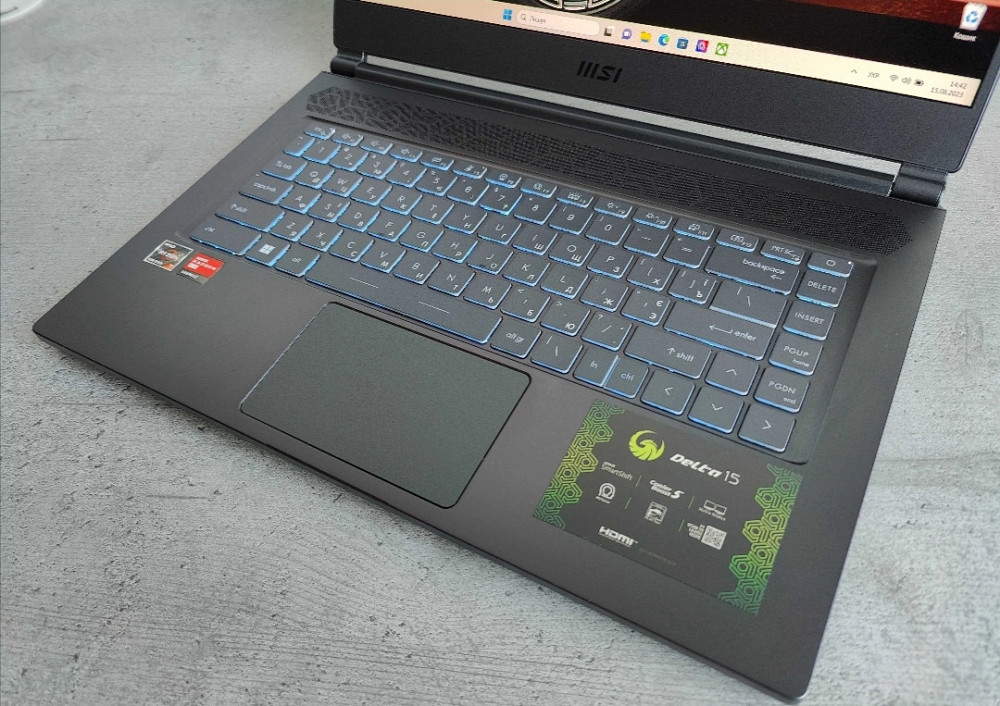 Ноутбук: MSI Delta 15 ( 15.5 240Hz. Ryzen 7 5800 H, Radeon RX 6700M, 16/1TB. Киев - изображение 2