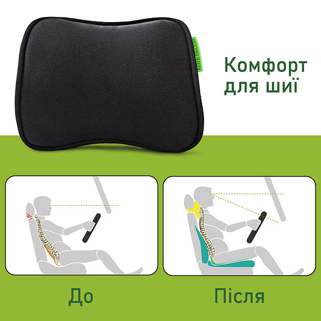 Автомобільний підголівник Comfort Trip AMF 001 250х200х100 чорний Дніпро - фото 3