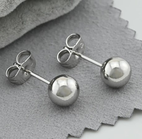 Жіночі сережки хьюпінг, розмір 7*7мм, позолота Біле Золото Київ - фото 1