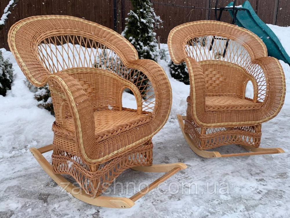 Набір з лози гойдалка та столик Київ - фото 2