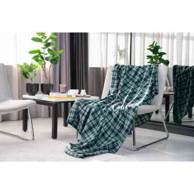 Плед Ardesto Fleece клітинка зелена 160х200 см (ART0702PB) Вінниця
