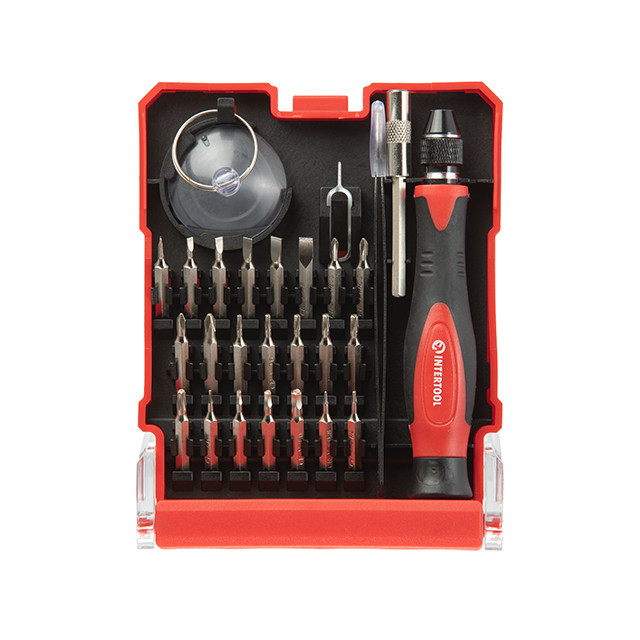 Викрутка прецизійна з комплектом насадок, 29 од., Cr-V INTERTOOL VT-3336 Київ - фото 1