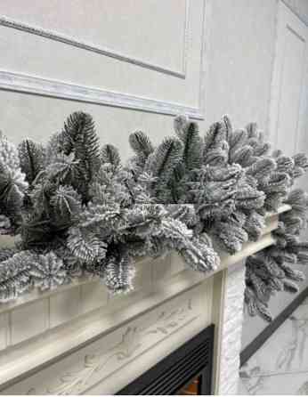 Хвойная литая гирлянда Элитная заснеженная 1.5м Винница
