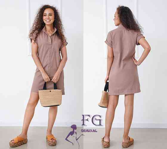 Женское льняное платье летнее Avrora 42-44, Капучино Киев