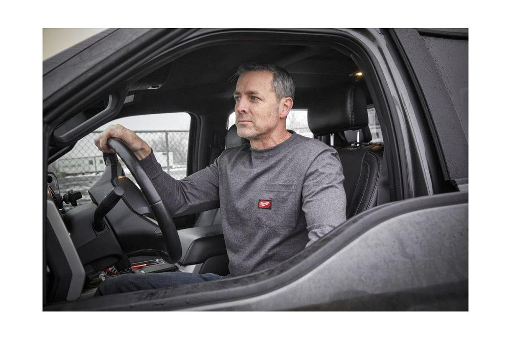 Футболка MILWAUKEE WTLSG-XL, з карманом та довгим рукавом, сіра, (розмір XL) Одесса - изображение 3