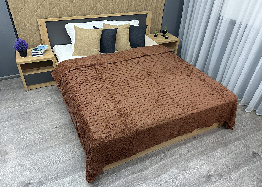 Плед-покривало 200х230 см (+-5см) Карамельний (87-237) Київ - фото 3