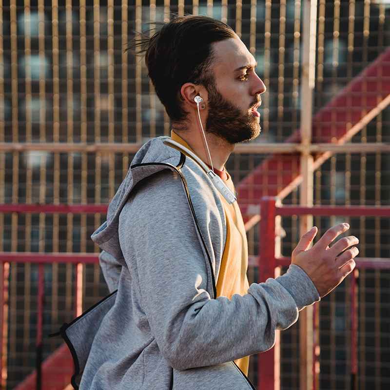 Спортивні бездротові навушники HOCO ES62 сірі Київ - фото 2