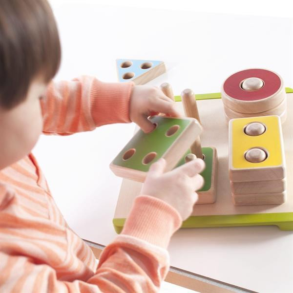 Дерев'яна логічна пірамідка Guidecraft Manipulatives Фігури геометрії (G6738) Харьков - изображение 3