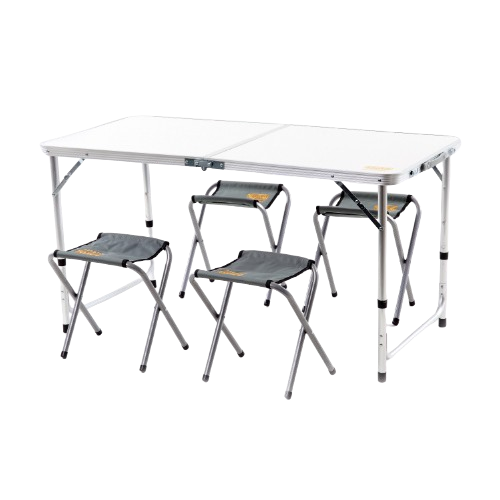 Набір меблів для пікніку на 4 людини стіл-валіза + 4 стільця 120*60*70см алюміній СИЛА Житомир - изображение 2