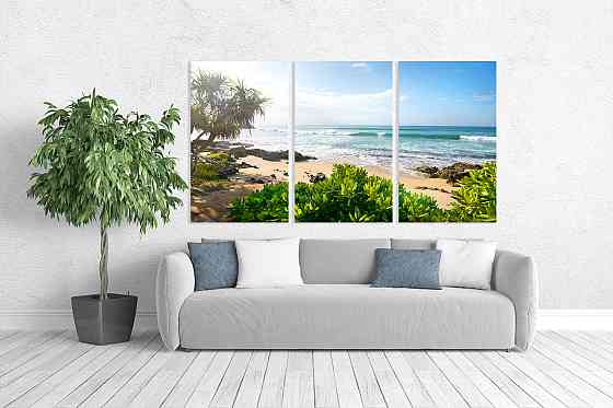 Модульна картина у вітальню/ спальню Морські хвиилі   ART-010_3A Київ