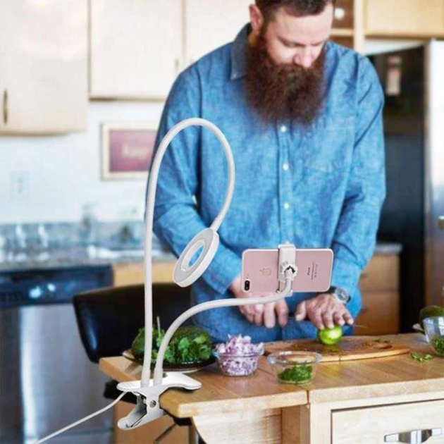 Кольцевая лампа кольцевю лампу Professional Live Stream, Свет для съемки селфи, Свет OM-409 для телефона Киев - изображение 10