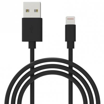 Дата кабель USB 2.0 AM to Lightning 1.0m Cu, 2.1А, Black Grand-X (PL01B) Вінниця - фото 1