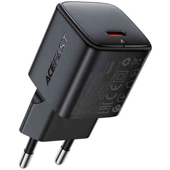 Зарядний пристрій 1xUSB-C 30W Gan A118 Fast Charger black Acefast Винница