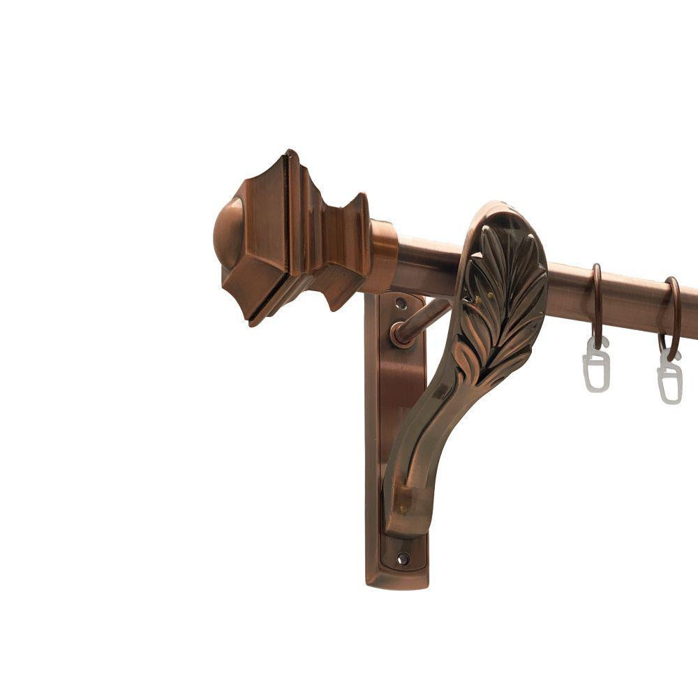 Карниз Orvit Борджеза металевий однорядний ретро гладка труба кільце металеве Мідь 25 мм 160 см (00-00016281) Львів - фото 1