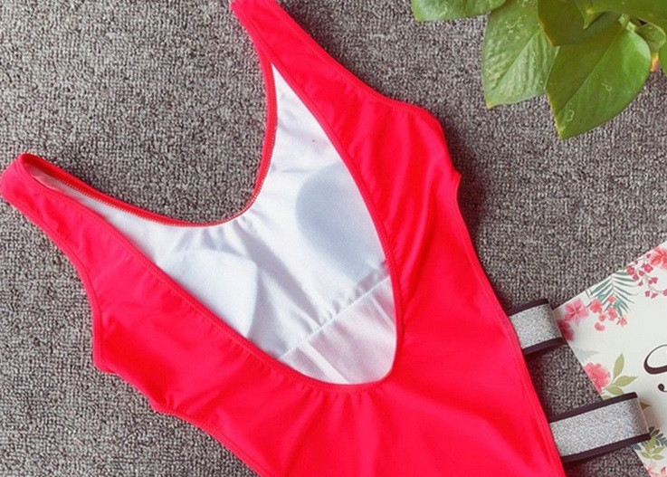 Купальник сдельный с люрексом женский красный Киев - изображение 6