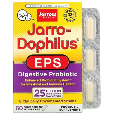 Витаминно-минеральный комплекс Jarrow Formulas Пробиотики, 25 млрд КОЕ, Jarro-Dophilus EPS, 60 вегетарианских ка (JRW-03043) Винница - изображение 1
