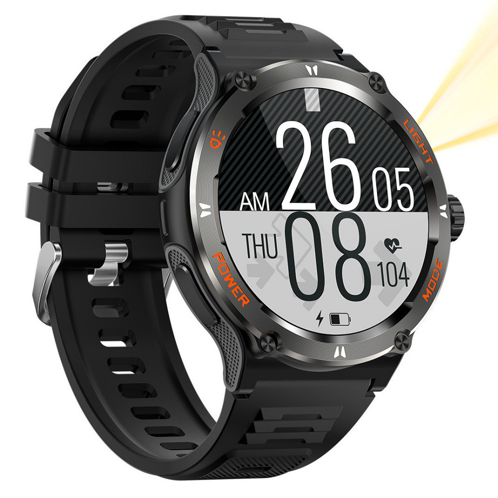 Умные смарт часы Smart Advanture с компасом и фонариком Черный Киев - изображение 8