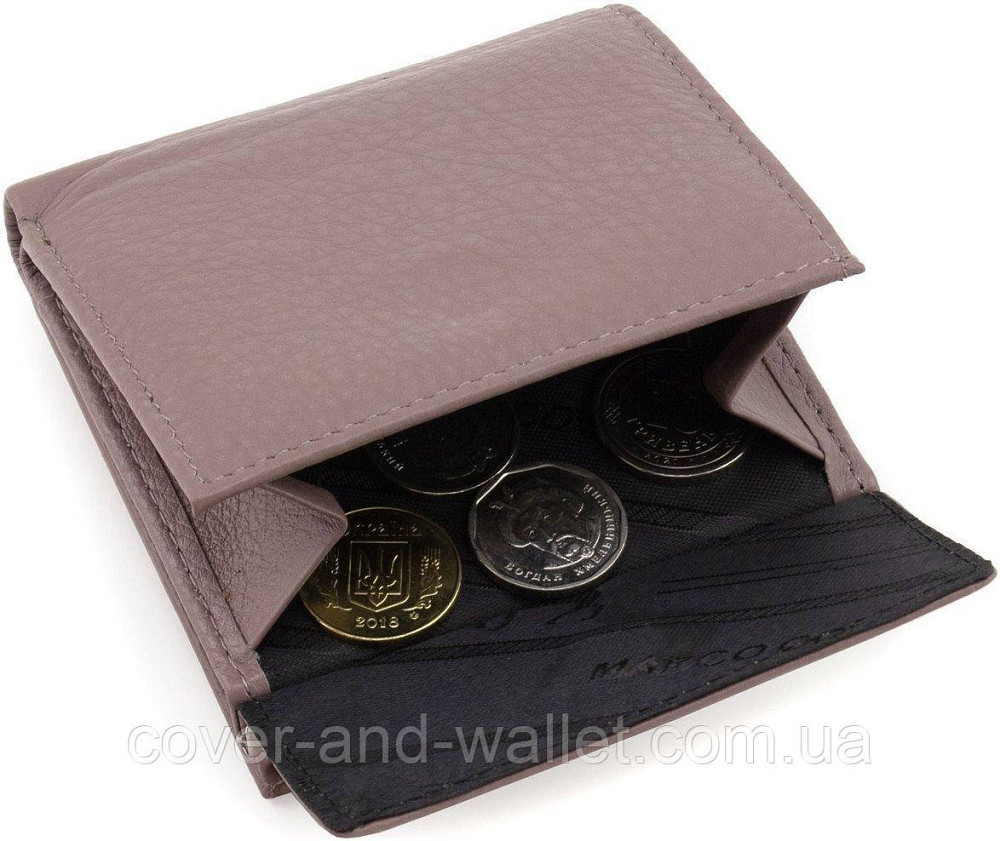 Пудровый женский кошелек небольшого размера из натуральной кожи Marco Coverna MC 213 Киев - изображение 6