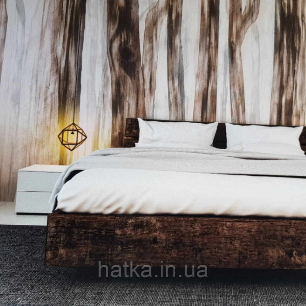 Фотошпалери безшовні флізелінові екологічно чисті Sleepy forest лофт абстракція під дерево коричневі Київ - фото 1