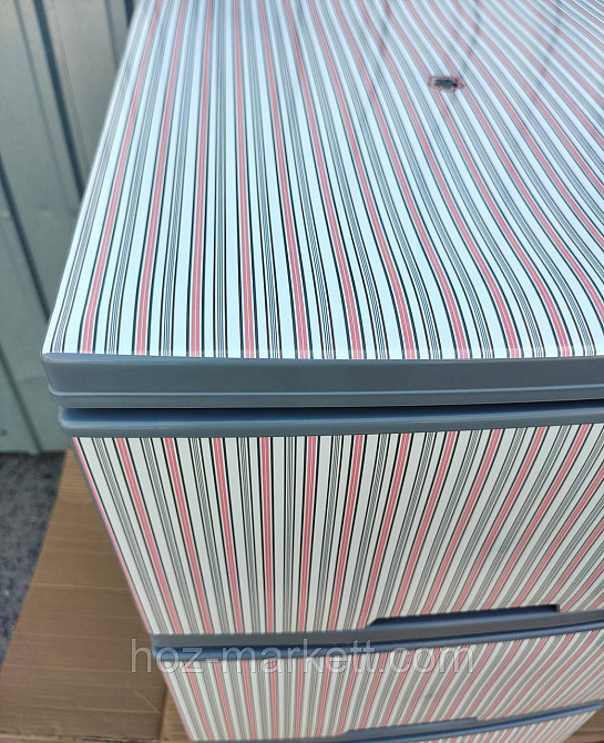Пластиковий сірий комод Смужки рожеві Харків - фото 7