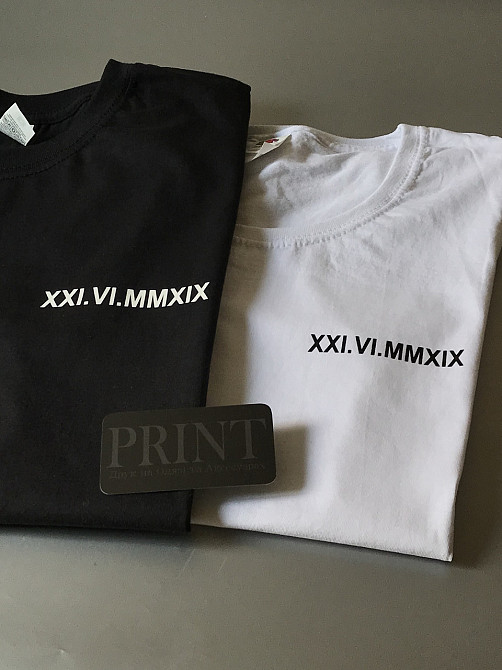 Парні футболки для закоханих хлопця та дівчини — з латинськими датами вашої річниці Чернівці - фото 5