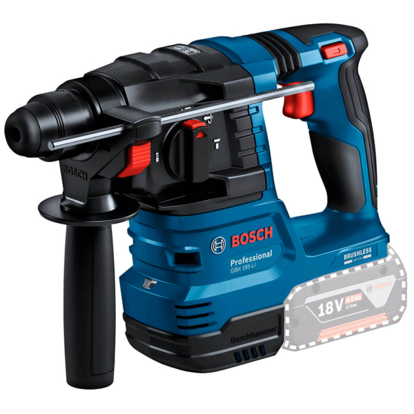 Аккумуляторный бесщеточный перфоратор Bosch Professional GBH 185-LI 18V SDS-Plus 1.9 Дж (0611924020) без АКБ и зарядного устройств Киев - изображение 12