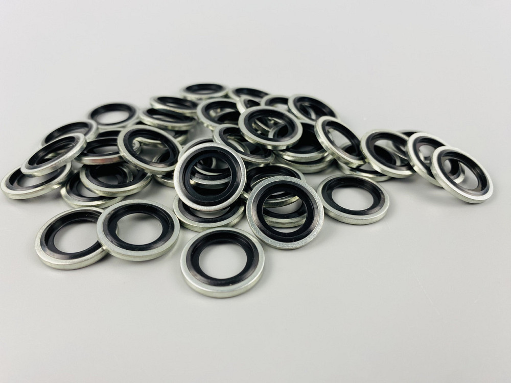 Шайба з гумовим кільцем NBR всередині 14 мм, для гідравліки, олії, води, повітря. Мукачево - фото 2