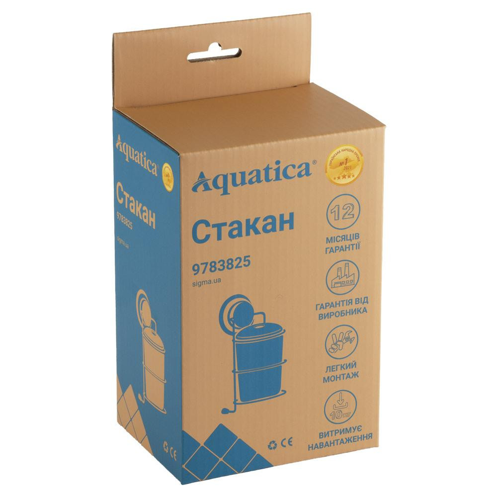 Стакан на вакуумному присоску s38 73×100×163мм AQUATICA (9783825) Київ - фото 4