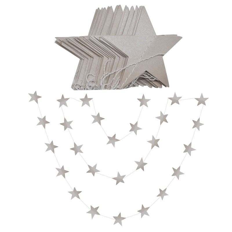 Гірлянда Зірочки матові на нитці 2 м на 7 см сріблястий Київ - фото 2