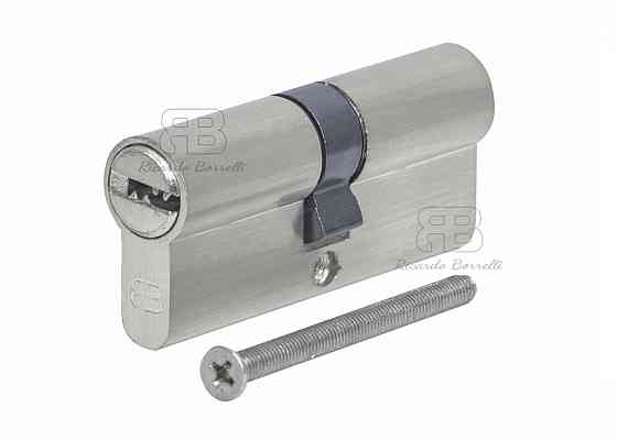 Євроциліндр для міжкімнатних дверей Ricardo Borelli з двостороннім ключем перфорований 70мм 35/35 ZN SN матовий нікель Київ