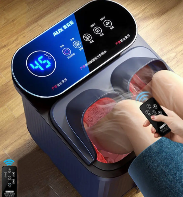 Массажная ванна для ног AUX-50 с подогревом воды + роликовый массаж Черный Винница - изображение 7