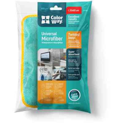 Салфетки для уборки ColorWay Микрофибра для универсального применения 600gsm 50 х 60 см 1 шт. (CW-5660) Винница