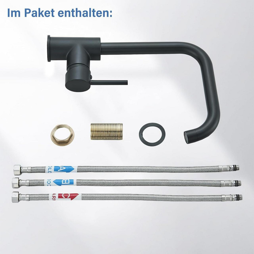 TVTIUO Кухонный смеситель низкого давления для бойлера вращающийся кухонный смеситель на 360 град из Германии Днепр - изображение 7