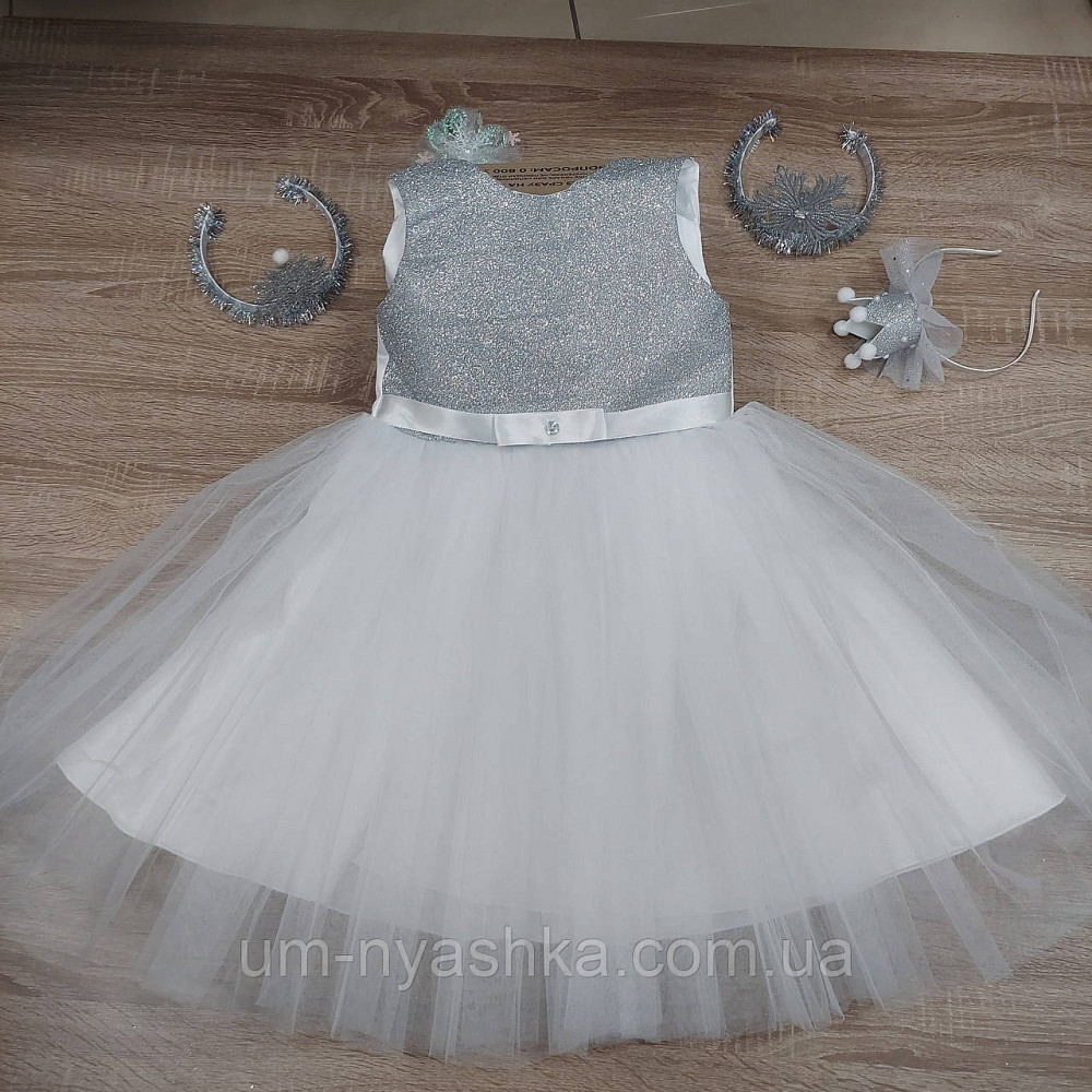 Детское нарядное платье Снежинка с блестками Кривой Рог - изображение 4