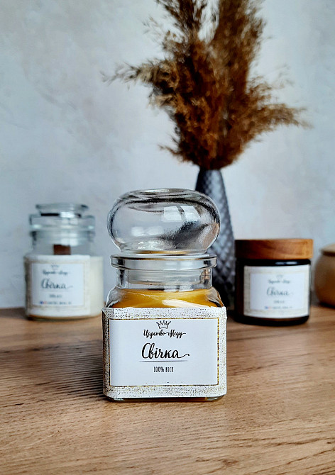 Свечи восковые в стеклянной банке Царство Мёда 120 мл Одесса - изображение 5