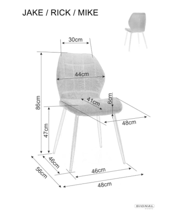 Стілець RICK VELVET чорний каркас/сірий BL.14 Київ