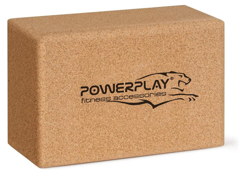 Блок для йоги PowerPlay PP_4006 з пробкового дерева Cork Yoga Block (1шт.) Луцьк - фото 1