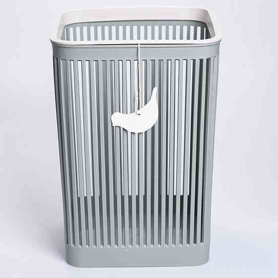 Кошик для сміття пластиковий в офіс для паперу 22×22×30 (см) кошик під сміття 8 (л) відро для сміття Зелений HP-45-9GR Київ